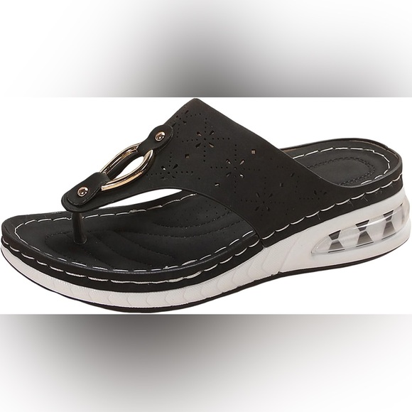 Women’s Wedge Flip Flop Sandals - Picture 1 of 13